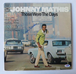 Johnny Mathis Signed Autographed "Those Werethe Days" Record Album (PSA/DNA COA)