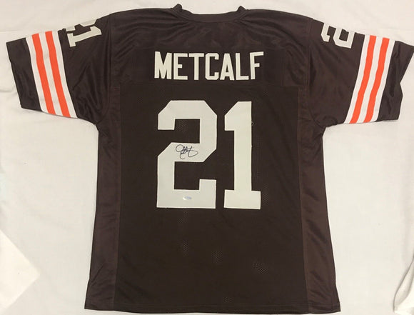 Eric Metcalf Signed Autographed Cleveland Browns Football Jersey (TriStar COA)