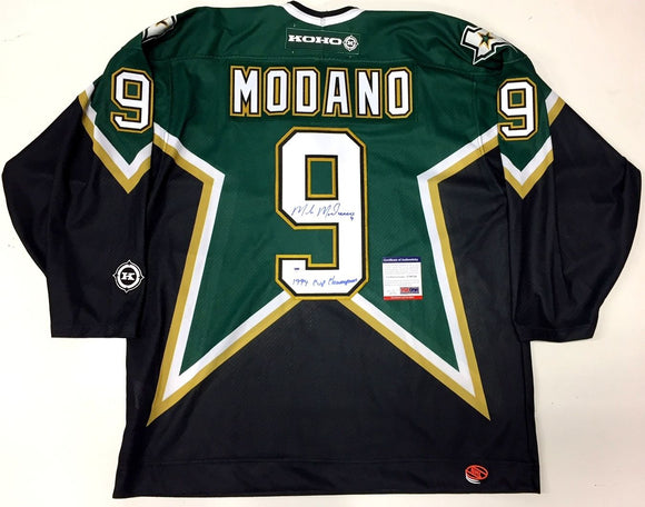 Mike Modano Signed Autographed Dallas Stars Hockey Jersey (PSA/DNA COA)