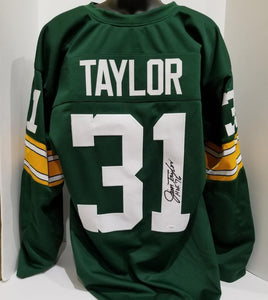 Jim Taylor Signed Autographed Green Bay Packers Jersey (JSA COA)