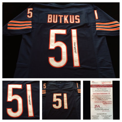 Dick Butkus Signed Autographed Chicago Bears Football Jersey (JSA COA)