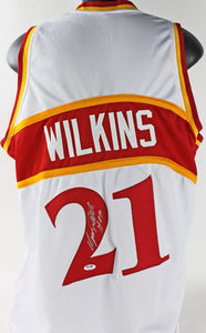 Dominique Wilkins Signed Autographed Atlanta Hawks Basketball Jersey (PSA/DNA COA)