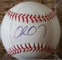 Delmon Young Signed Autographed Official Major League OML Baseball (SA COA)