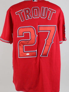 Mike Trout Signed Autographed Los Angeles Angels Baseball Jersey (JSA COA)