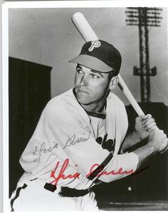 Dick Sisler Signed Autographed Glossy 8x10 Photo Philadelphia Phillies (SA COA)