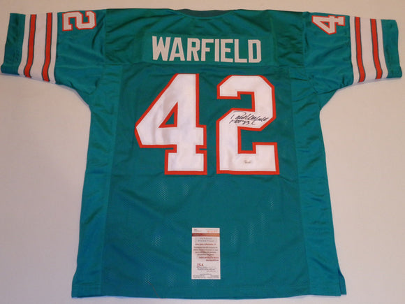 Paul Warfield Signed Autographed Miami Dolphins Football Jersey (JSA COA)