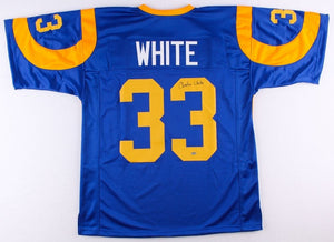 Charles White Signed Autographed Los Angeles Rams Football Jersey (Schwartz COA)