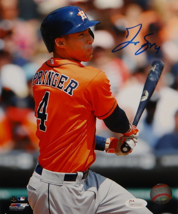 George Springer Signed Autographed Glossy 8x10 Photo Houston Astros (JSA COA)