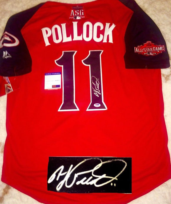 A.J. Pollack Signed Autographed Arizona Diamondbacks Baseball Jersey (PSA/DNA COA)