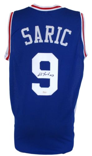 Dario Saric Signed Autographed Philadelphia 76ers Basketball Jersey (JSA COA)