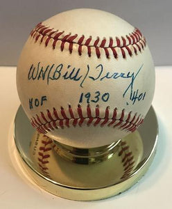 Bill Terry Signed Autographed "HOF 1930 .401" Official National League ONL Baseball (SA COA)