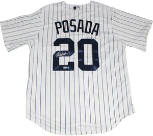 Jorge Posada Signed Autographed New York Yankees Baseball Jersey (Steiner COA)