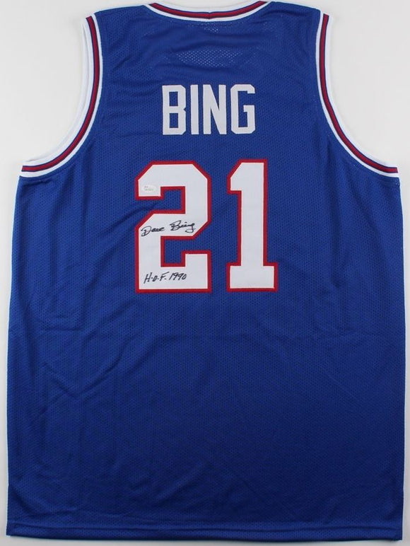 Dave Bing Signed Autographed Detroit Pistons Basketball Jersey (JSA COA)