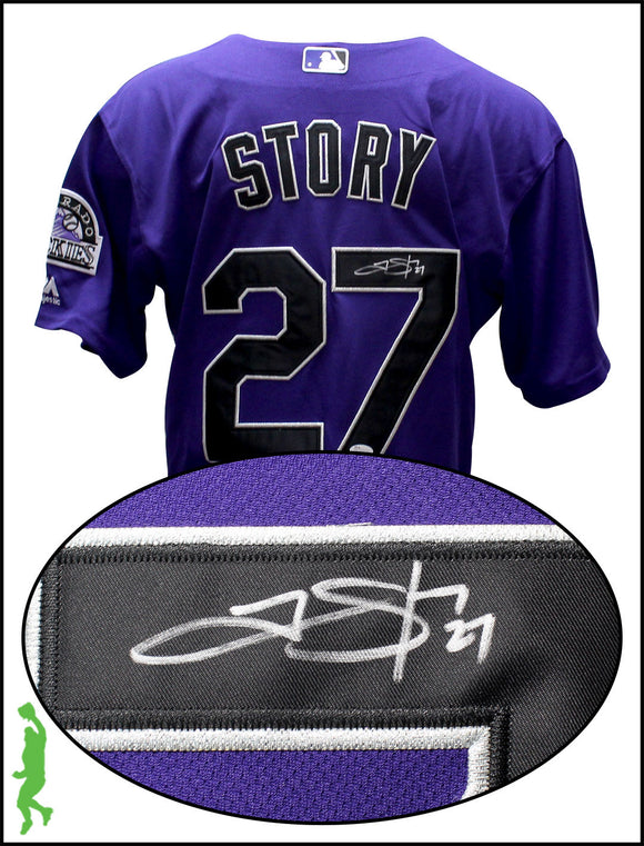 Trevor Story Signed Autographed Colorado Rockies Baseball Jersey (JSA COA)
