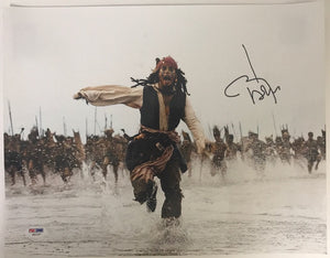 Johnny Depp Signed Autographed "Pirates of the Caribbean" Glossy 11x14 Photo (PSA/DNA COA)