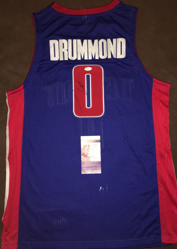 Andre Drummond Signed Autographed Detroit Pistons Basketball Jersey (JSA COA)