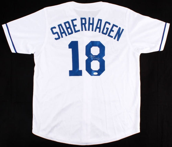 Bret Saberhagen Signed Autographed Kansas City Royals Baseball Jersey (JSA COA)