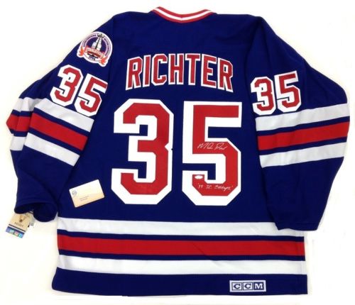 Mike Richter Signed Autographed New York Rangers Hockey Jersey (Steiner COA)