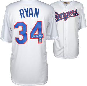 Nolan Ryan Signed Autographed Texas Rangers Baseball Jersey (MLB Authenticated)