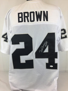 Willie Brown Signed Autographed Oakland Raiders Football Jersey (JSA COA)