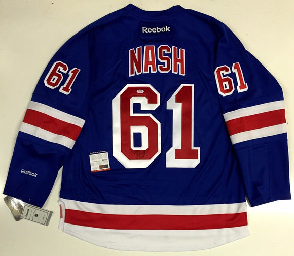 Rick Nash Signed Autographed New York Rangers Hockey Jersey (PSA/DNA COA)