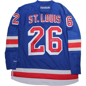 Martin St. Louis Signed Autographed New York Rangers Hockey Jersey (Steiner COA)