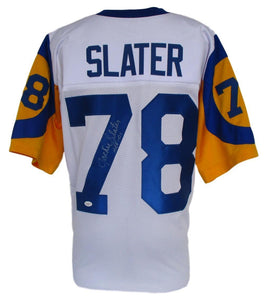 Jackie Slater Signed Autographed Los Angeles Rams Football Jersey (JSA COA)