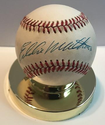 Eddie Mathews Signed Autographed Official National League ONL Baseball (SA COA)