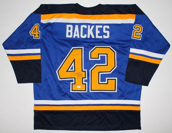 David Backes Signed Autographed St. Louis Blues Hockey Jersey (JSA COA)