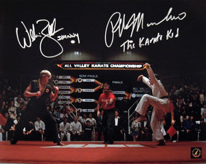 Ralph Macchio & William Zabka Signed Autographed "The Karate Kid" Glossy 11x14 Photo (ASI COA)