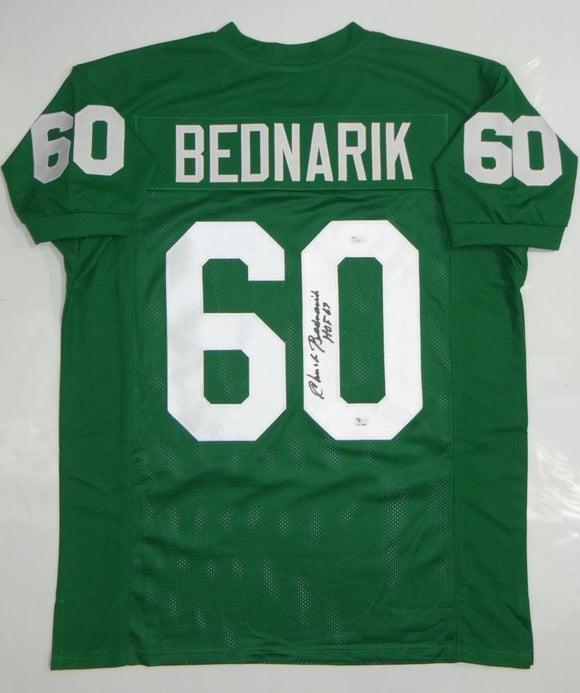 Check Bednarik Signed Autographed Philadelphia Eagles Football Jersey (JSA COA)