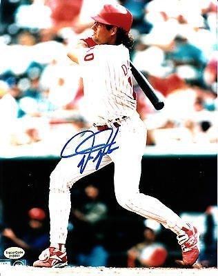 Darren Daulton Signed Autographed Glossy 8x10 Photo Philadelphia Phillies (TracerCode Authenticated)