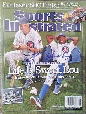 Alfonso Soriano & Lou Piniella Signed Autographed Complete 