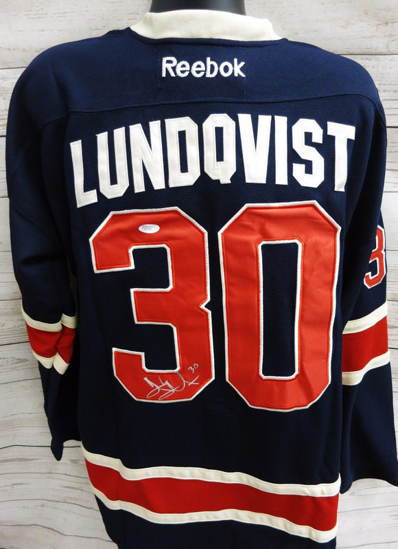 Henrik Lundqvist Signed Autographed New York Rangers Hockey Jersey (JSA COA)