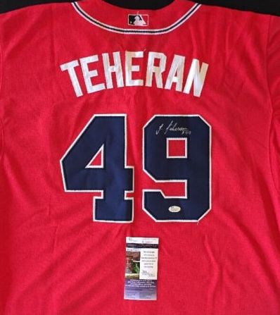 Julio Teheran Signed Autographed Atlanta Braves Baseball Jersey (JSA COA)
