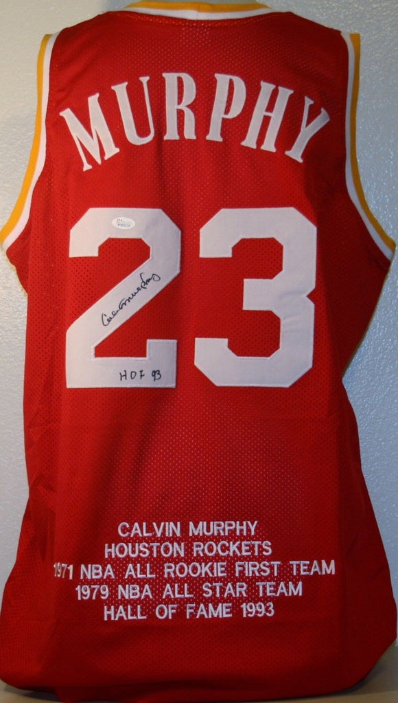 Calvin Murphy Signed Autographed Houston Rockets Basketball Jersey (JSA COA)