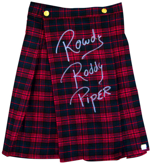 Rowdy Roddy Piper Signed Autographed Wrestling Kilt (ASI COA)
