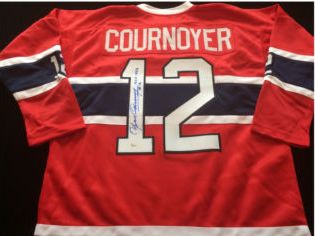 Yvan Cournoyer Signed Autographed Montreal Canadiens Hockey Jersey (JSA COA)