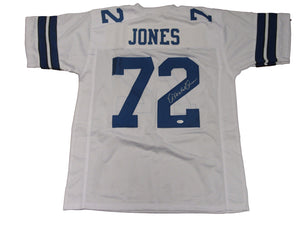 Ed 'Too Tall' Jones Signed Autographed Dallas Cowboys Football Jersey (JSA COA)