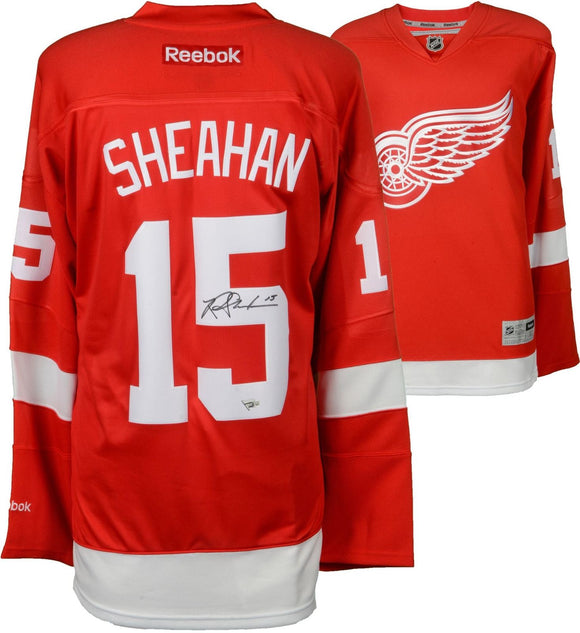Riley Sheahan Signed Autographed Detroit Red Wings Hockey Jersey (Fanatics COA)