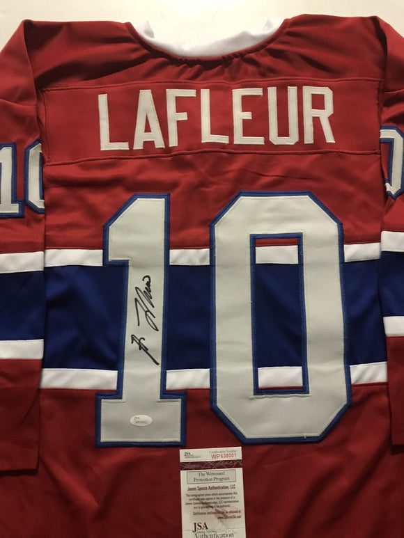Guy LaFleur Signed Autographed Montreal Canadiens Hockey Jersey (JSA COA)