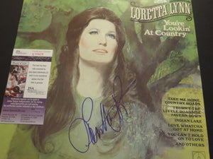 Loretta Lynn Signed Autographed "You're Lookin' at Country" Record Album (JSA COA)