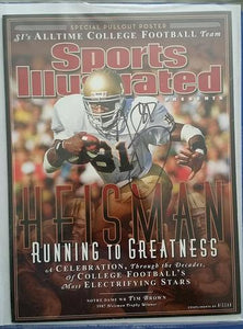 Tim Brown Signed Autographed Complete "Sports Illustrated" Magazine Notre Dame (SA COA)