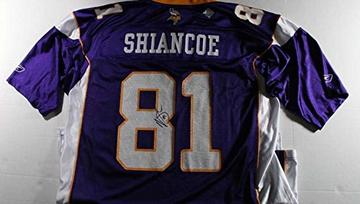 Visanthe Shiancoe Signed Autographed Minnesota Vikings Football Jersey (SA COA)