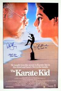 Ralph Macchio, William Zabka & Martin Kove Signed Autographed "The Karate Kid" 27x40 Movie Poster (ASI COA)