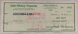 Jack Haley Signed Autographed Vintage 1973 Personal Check "The Wizard of Oz" (SA COA)