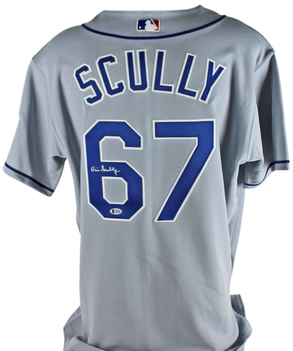 Vin Scully Signed Autographed Los Angeles Dodgers Baseball Jersey (Beckett COA)