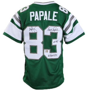 Mark Wahlberg & Vince Papale Signed Autographed Philadelphia Eagles "Invincible" Football Jersey (ASI COA)