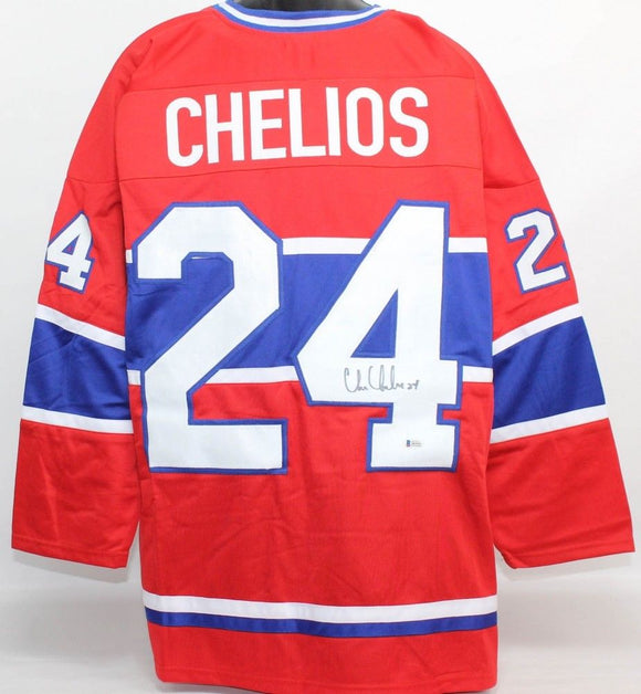Chris Chelios Signed Autographed Montreal Canadiens Hockey Jersey (Beckett COA)