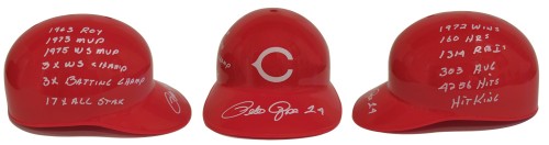 Pete Rose Signed Autographed Full-Sized Cincinnati Reds Batting Helmet w/ Stats (ASI COA)